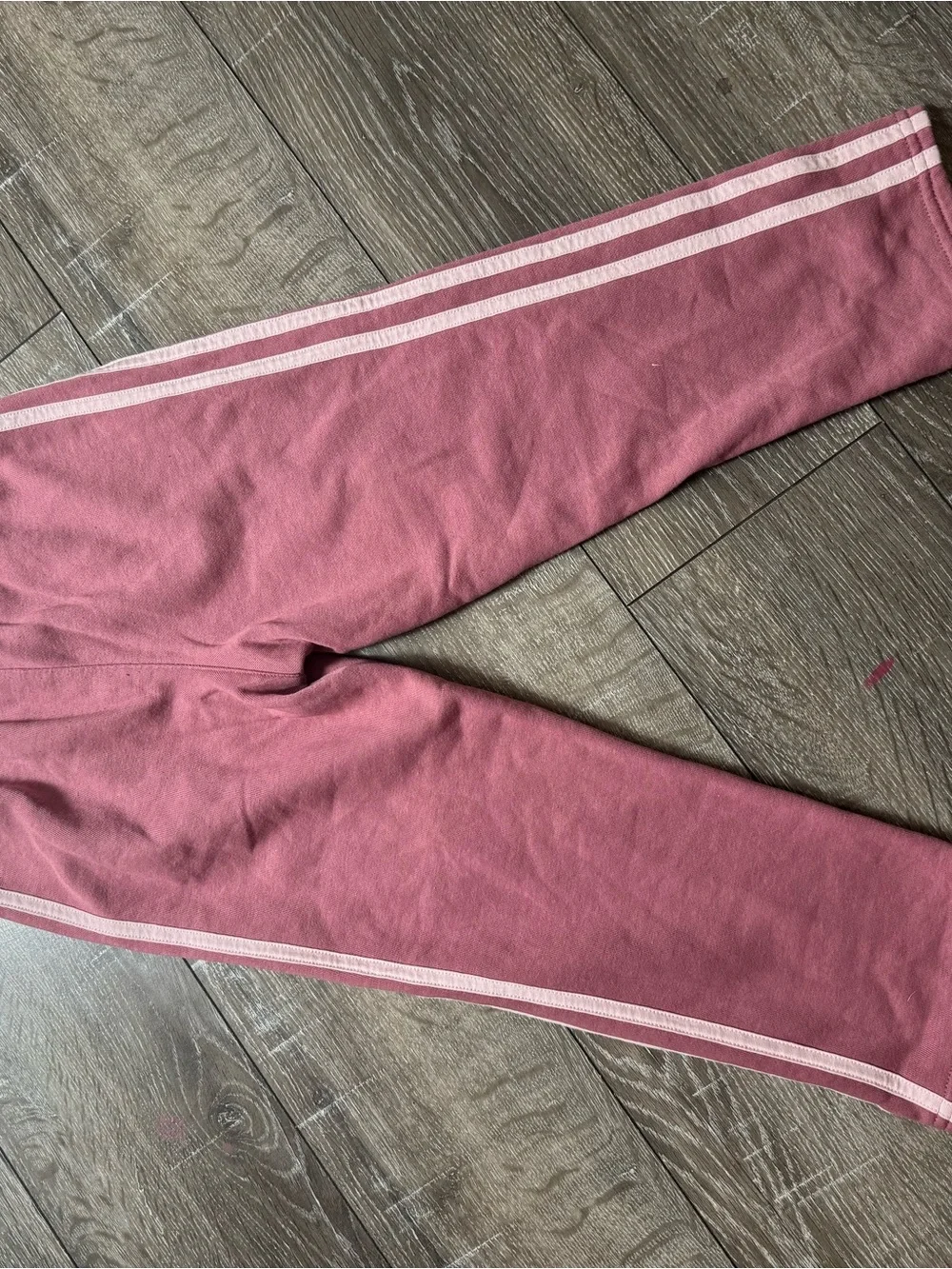 adidas Kids Rose Pink Joggers with Light-Pink Side Stripes